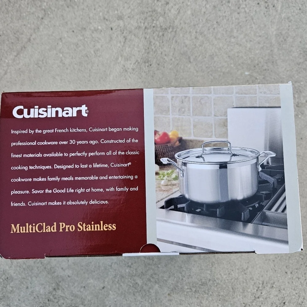 Cuisinart MultiClad Pro 6 Qt. Stainless Steel Stock pot. Dishwasher Safe.